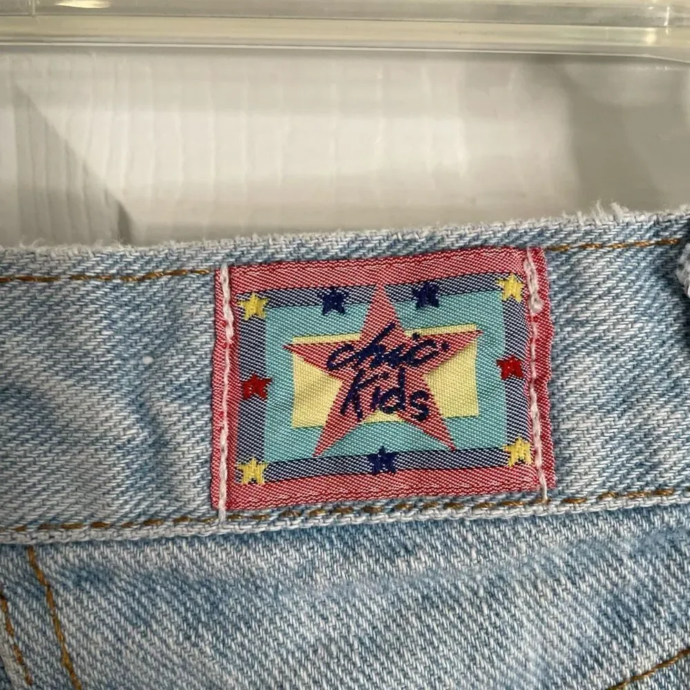 Vtg Chic Kids Acid Wash Jeans 14 High Rise High Waisted Tulip Hem Breakfast Club